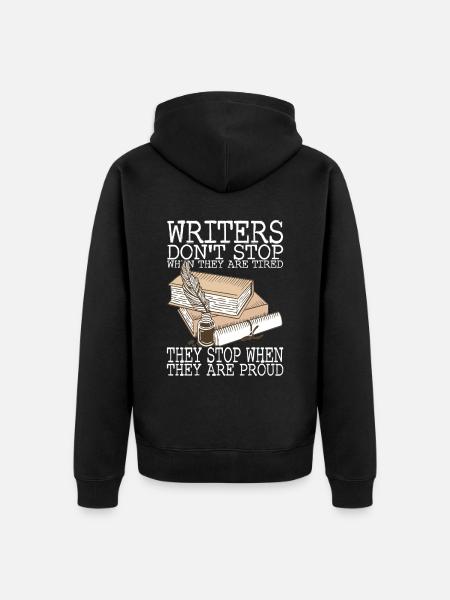 Author Schreiber - Unisex Premium Organic Zip Hoodie - black