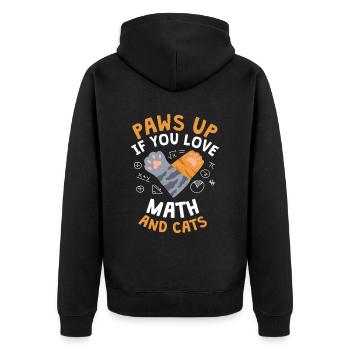 Math And Cats Math Kitten Cats - Unisex Premium Organic Zip Hoodie - black - Back - Nico (187cm)