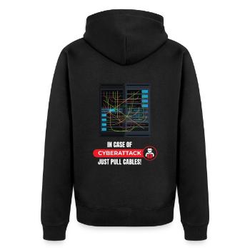 En cas de cyberattaque Informaticien - Veste à capuche bio Premium Unisexe - noir - Dos - Nico (187cm)