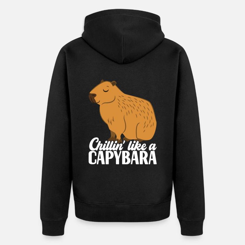 Capybara - Veste à capuche bio Premium Unisexe - noir