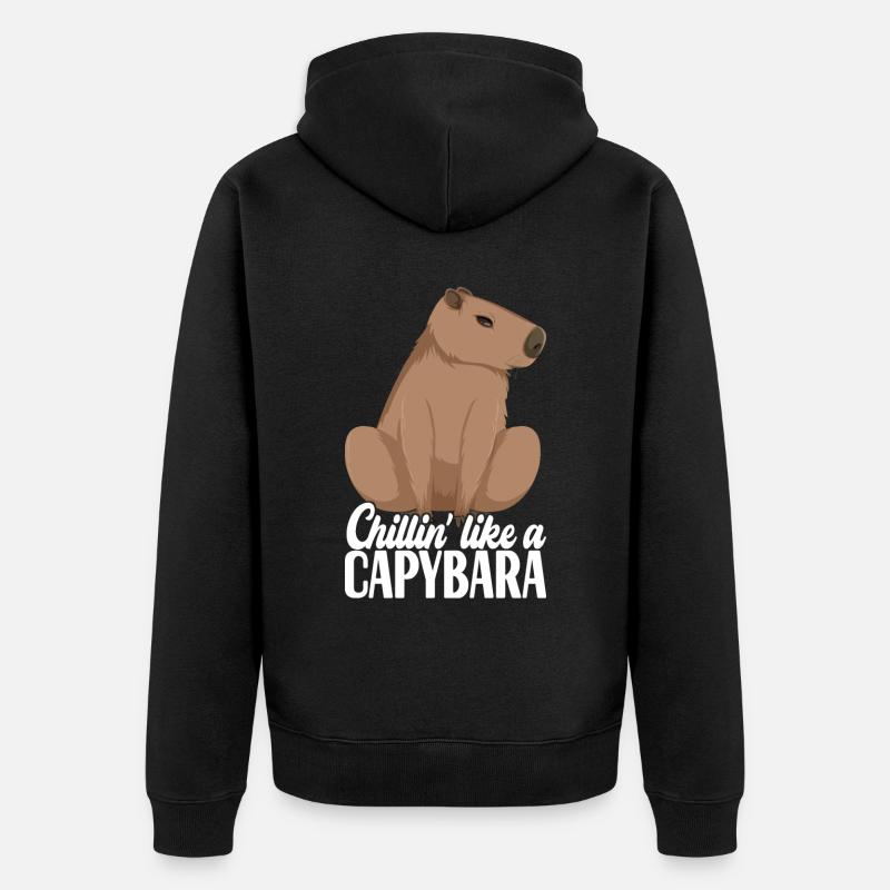 Capybara - Veste à capuche bio Premium Unisexe - noir