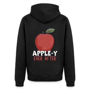 Apple Picking Squad Apple Fruit Lover Apple - Unisex Premium Organic Zip Hoodie - black - Back - Nico (187cm)