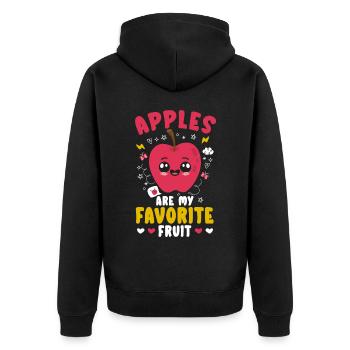 Apple Picking Squad Apple Fruit Lover Apple - Unisex Premium Organic Zip Hoodie - black - Back - Nico (187cm)