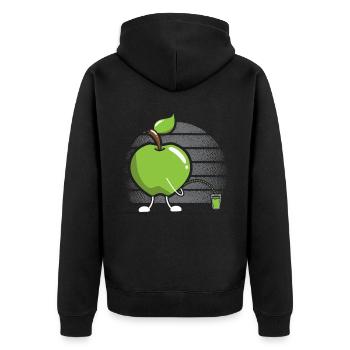 Apple Picking Squad Apple Fruit Lover Apple - Unisex Premium Organic Zip Hoodie - black - Back - Nico (187cm)