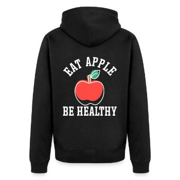 Apple Picking Squad Apple Fruit Lover Apple - Unisex Premium Organic Zip Hoodie - black - Back - Nico (187cm)