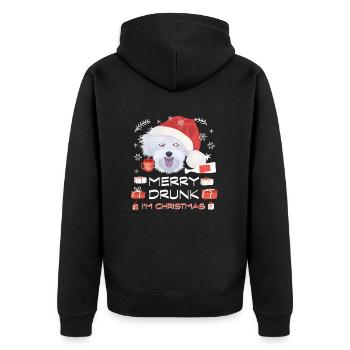 Marché de Noël maltais - Veste à capuche bio Premium Unisexe - noir - Dos - Nico (187cm)
