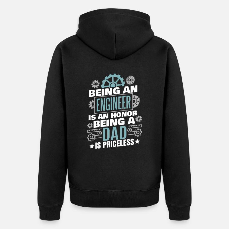 Science Dad Engineer - Unisex Premium Organic Zip Hoodie - black