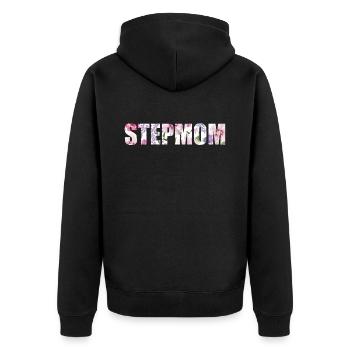 Belle-mère Belle-mère Mère adoptive Mère d’accueil Mère d’accueil - Veste à capuche bio Premium Unisexe - noir - Dos - Nico (187cm)