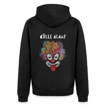 Kölle Alaaf Kostümersatz Clown Karneval Kölsch - Unisex Premium Bio Zip Hoodie - Schwarz - Hinten - Nico (187cm)