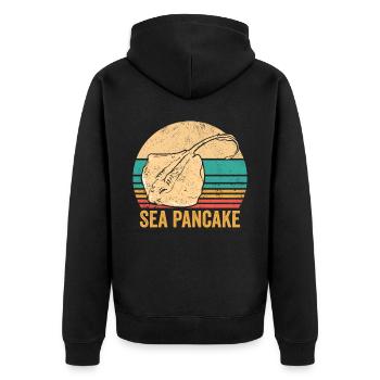 Drôle de raie pastenague manta Pan Kuch - Veste à capuche bio Premium Unisexe - noir - Dos - Nico (187cm)