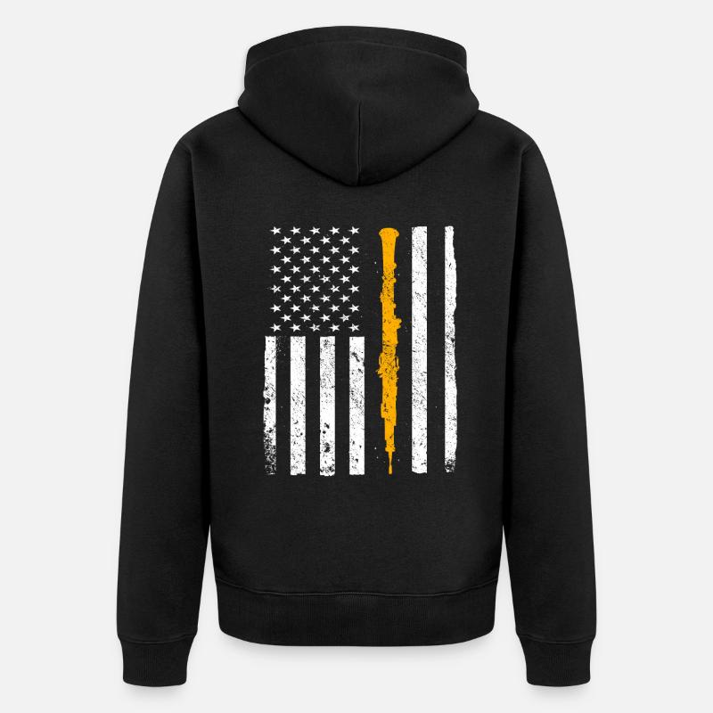 Hautbois musicien - Veste à capuche bio Premium Unisexe - noir