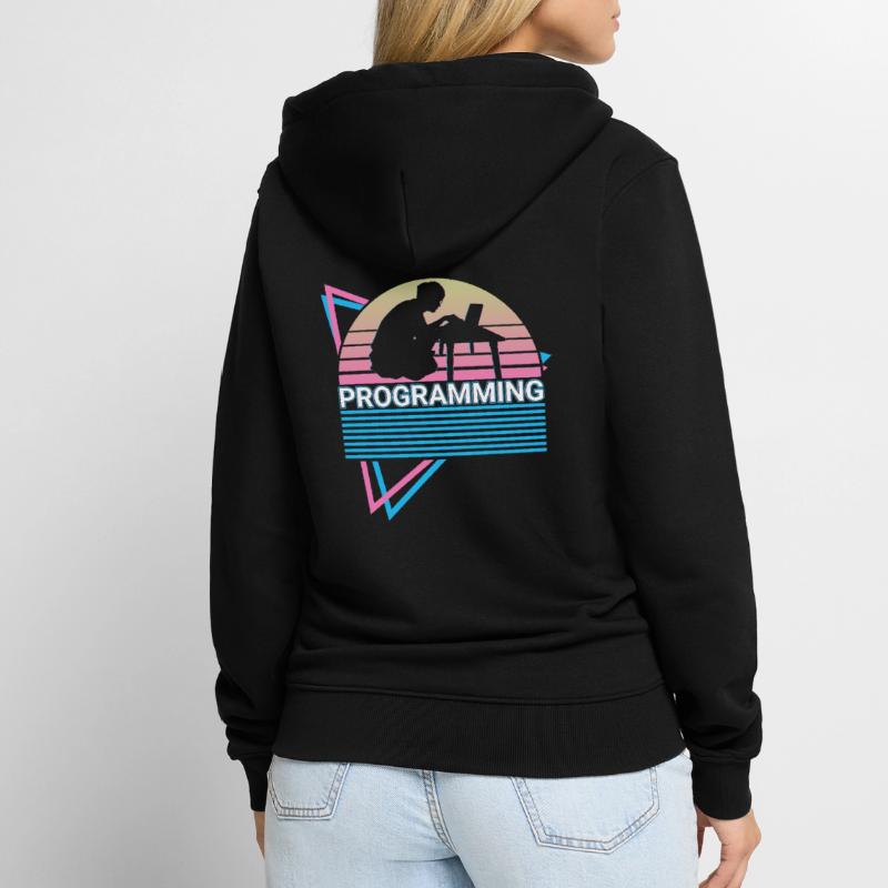 Programmeur de programmation Retro Veste à capuche bio Premium Unisexe