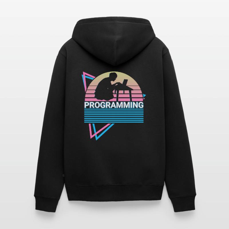 Programmierung Programmierer Retro Unisex Premium Bio Zip Hoodie