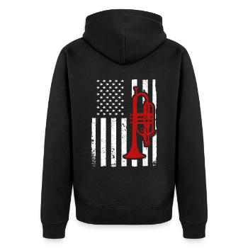 Musicien Mellophone - Veste à capuche bio Premium Unisexe - noir - Dos - Nico (187cm)