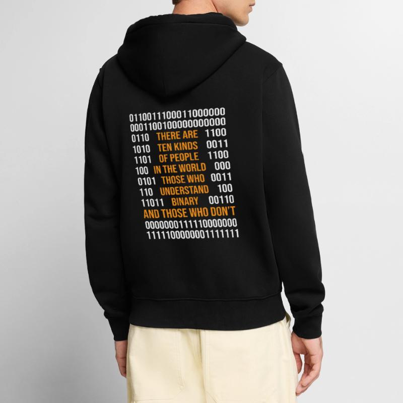 Programmation de code binaire Il existe 10 types de Peop Veste à capuche bio Premium Unisexe