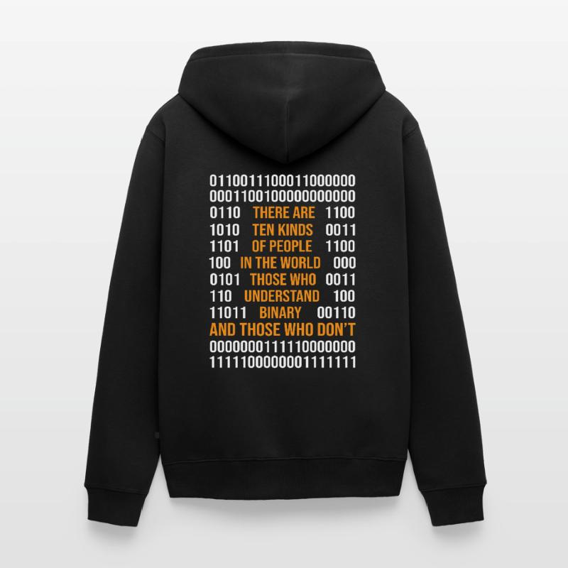 Programmation de code binaire Il existe 10 types de Peop Veste à capuche bio Premium Unisexe