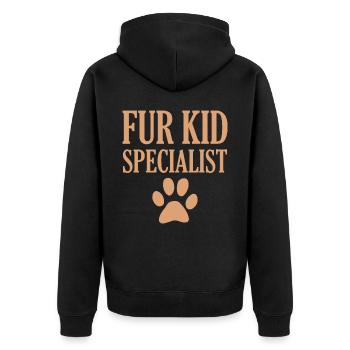 Pet Sitters Animaux Chien Chat Fourrure Kid Spécialiste - Veste à capuche bio Premium Unisexe - noir - Dos - Nico (187cm)