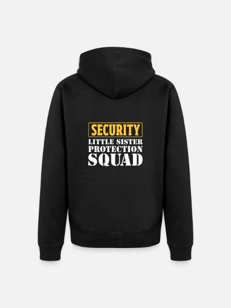 Schwester - Unisex Premium Bio Zip Hoodie - Schwarz