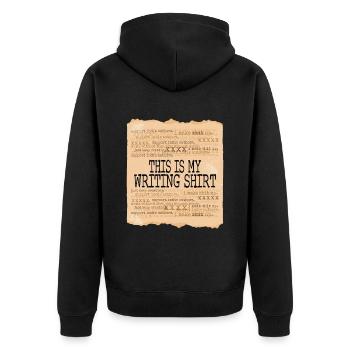 Auteur Écrivain Écrivain - Veste à capuche bio Premium Unisexe - noir - Dos - Nico (187cm)