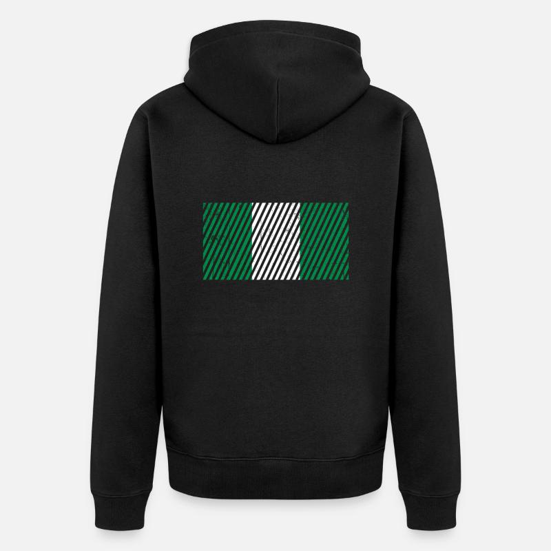 Drapeau du Nigeria - Veste à capuche bio Premium Unisexe - noir