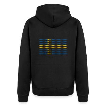 Drapeau suédois - Veste à capuche bio Premium Unisexe - noir - Dos - Nico (187cm)