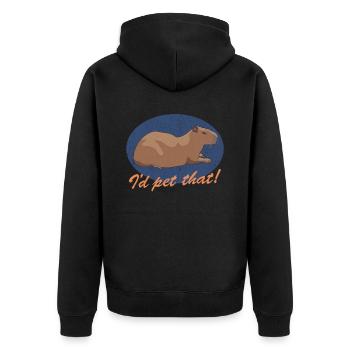 Capybara Capybaras Cadeau - Veste à capuche bio Premium Unisexe - noir - Dos - Nico (187cm)