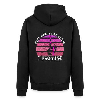 Just one more climb - Aerial acrobat - Unisex Premium Organic Zip Hoodie - black - Back - Nico (187cm)