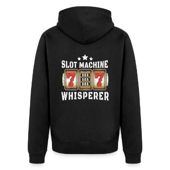 Casino Gambling Slot Machine à sous Jeu de cartes - Veste à capuche bio Premium Unisexe - noir - Dos - Nico (187cm)