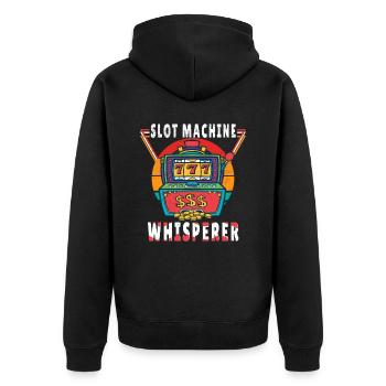 Casino Gambling Slot Machine à sous Jeu de cartes - Veste à capuche bio Premium Unisexe - noir - Dos - Nico (187cm)