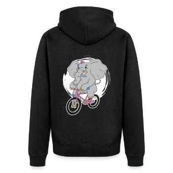 Vélo Elephant Whisperer Animal Zookeeper Bike - Veste à capuche bio Premium Unisexe - noir - Dos - Nico (187cm)