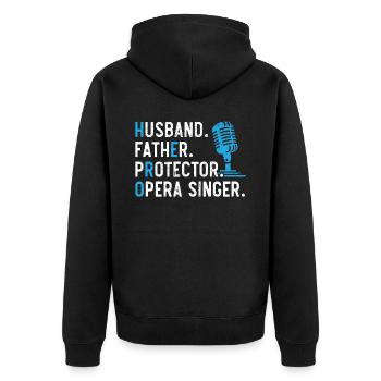 Mari Père Protecteur Chanteur d’opéra Chant - Veste à capuche bio Premium Unisexe - noir - Dos - Nico (187cm)