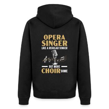 Chanteur d’opéra Un chanteur régulier mais plus choral - Veste à capuche bio Premium Unisexe - noir - Dos - Nico (187cm)