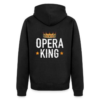 Opéra King Musique Voix Théâtre Chanteur d’opéra - Veste à capuche bio Premium Unisexe - noir - Dos - Nico (187cm)