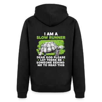 Marine Biologist Turtle Tortoise Marine Biology - Unisex Premium Organic Zip Hoodie - black - Back - Nico (187cm)
