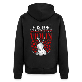 Violoniste violoniste Saint-Valentin - Veste à capuche bio Premium Unisexe - noir - Dos - Nico (187cm)