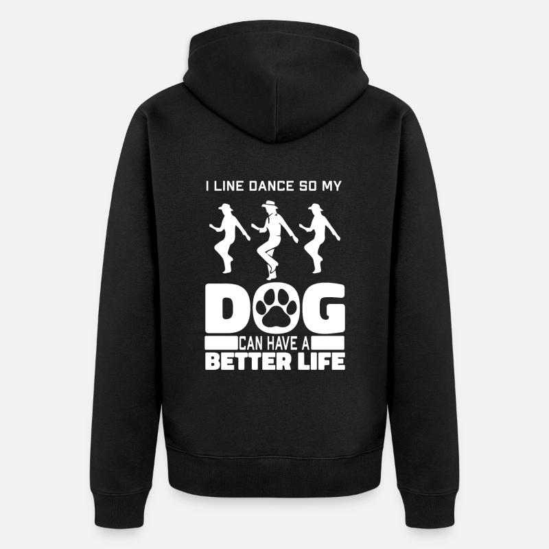 Chien de danse en ligne - Veste à capuche bio Premium Unisexe - noir