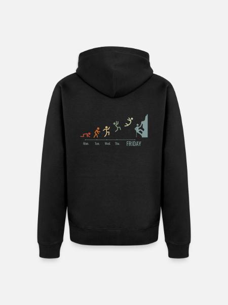 Escalade de bloc Escalade Alpinisme - Veste à capuche bio Premium Unisexe - noir