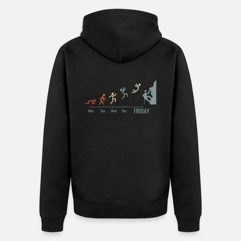 Escalade de bloc Escalade Alpinisme - Veste à capuche bio Premium Unisexe - noir