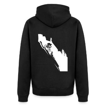 Ski - (45) - Veste à capuche bio Premium Unisexe - noir - Dos - Nico (187cm)