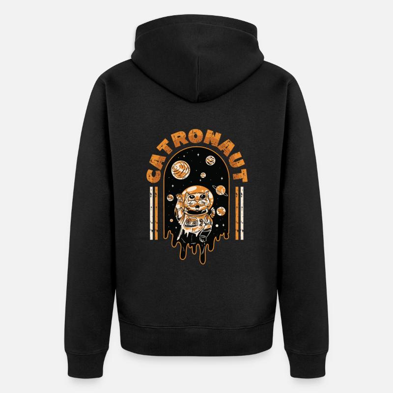 Catronaut Cat Astronaute Chat - Veste à capuche bio Premium Unisexe - noir
