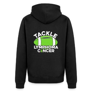 S’attaquer au cancer du foie Ruban vert Cancer du foie - Veste à capuche bio Premium Unisexe - noir - Dos - Nico (187cm)