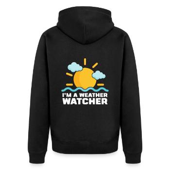 Météorologie Je suis un observateur météorologique Changement climatique - Veste à capuche bio Premium Unisexe - noir - Dos - Nico (187cm)