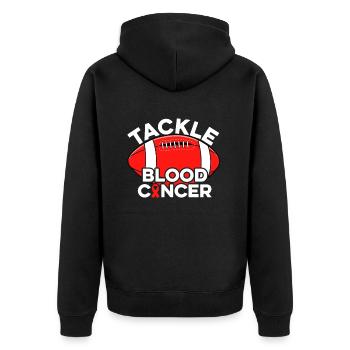 S’attaquer au cancer du sang Ruban rouge Cancer du sang - Veste à capuche bio Premium Unisexe - noir - Dos - Nico (187cm)