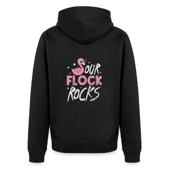 Flamant - Veste à capuche bio Premium Unisexe - noir - Dos - Nico (187cm)