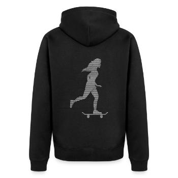 Patineuse - Veste à capuche bio Premium Unisexe - noir - Dos - Nico (187cm)