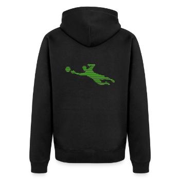 Gardien - Veste à capuche bio Premium Unisexe - noir - Dos - Nico (187cm)