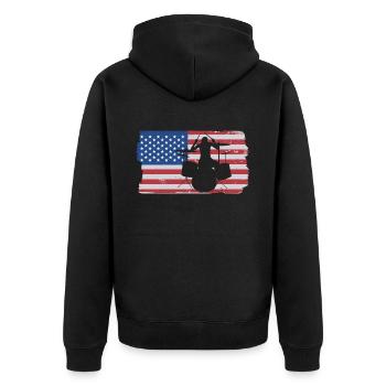 Musicien de batterie - Veste à capuche bio Premium Unisexe - noir - Dos - Nico (187cm)
