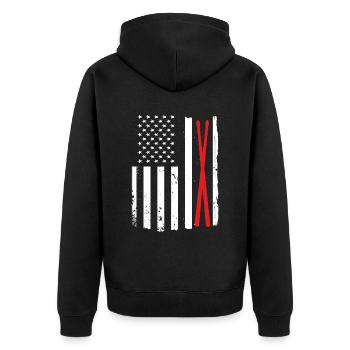 Musicien de batterie - Veste à capuche bio Premium Unisexe - noir - Dos - Nico (187cm)