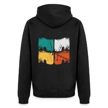 Musicien de batterie - Veste à capuche bio Premium Unisexe - noir - Dos - Nico (187cm)