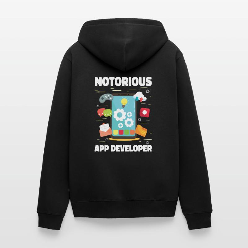 Développeur Coder Programmer App Veste à capuche bio Premium Unisexe